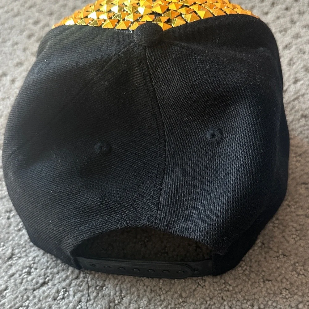 NWOT Gold Studded Cap - Picture 2 of 3